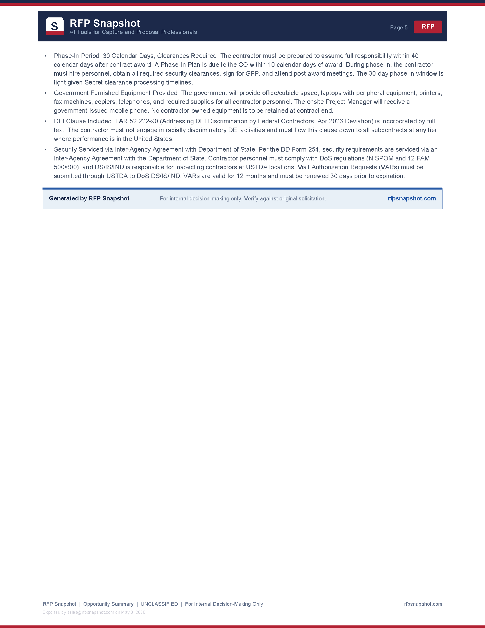 USTDA IRC Snapshot Page 5 - Risks and considerations